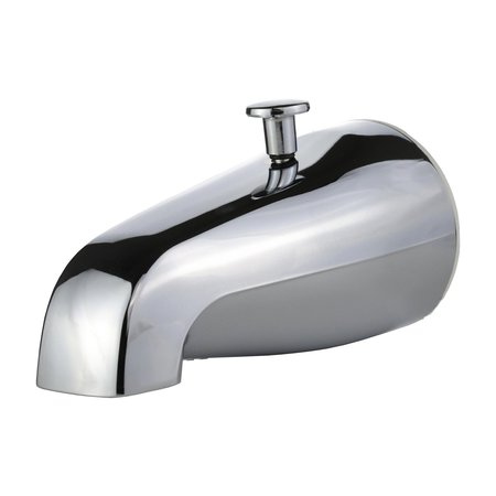 DANCO Tub Spout with Diverter, Metal, Chrome Plated, For 12 in or 34 in IPS Connections 80765